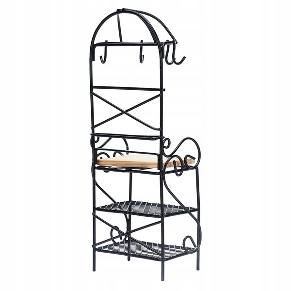 Miniatura Scaffale 1:12 per Casa delle Bambole in Metallo e Legno 18x6,5x4,5 cm