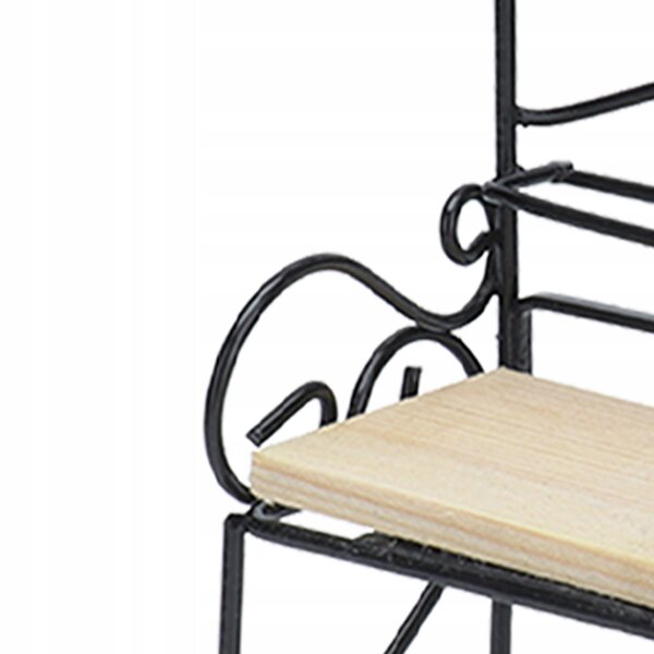 Miniatura Scaffale 1:12 per Casa delle Bambole in Metallo e Legno 18x6,5x4,5 cm