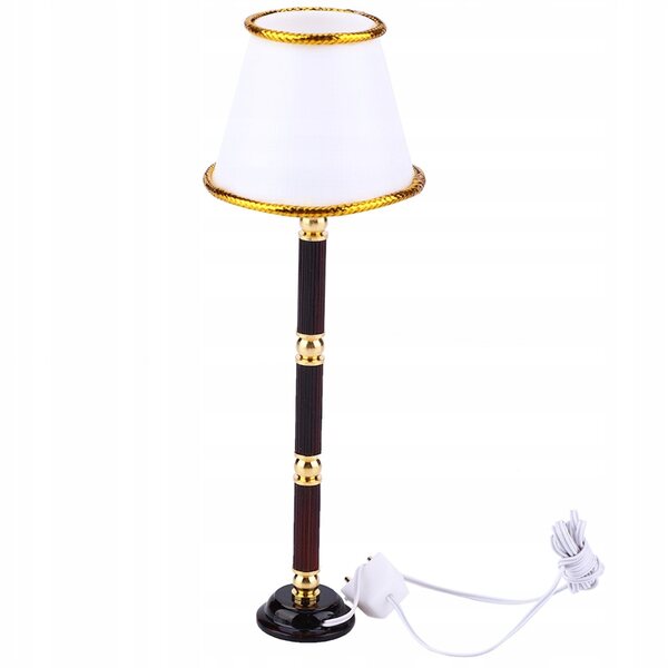 1:12 Mini-Stehlampe aus Metall mit LED für Puppenhaus