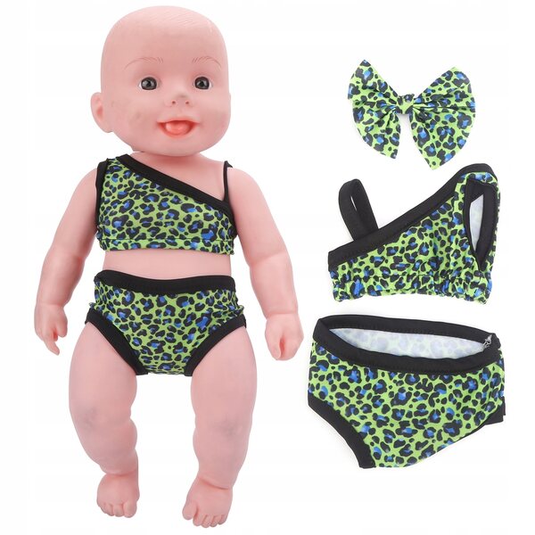 Badeanzüge mit Leopardenmuster für 18-Zoll-Puppen – Kleidung und Accessoires