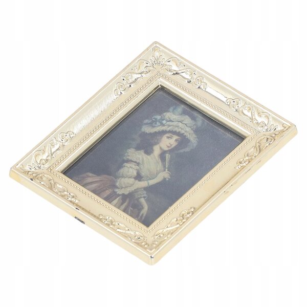 Set 4 Miniature Quadri con Cornici Antiche in Scala 1:12 per Case delle Bambole