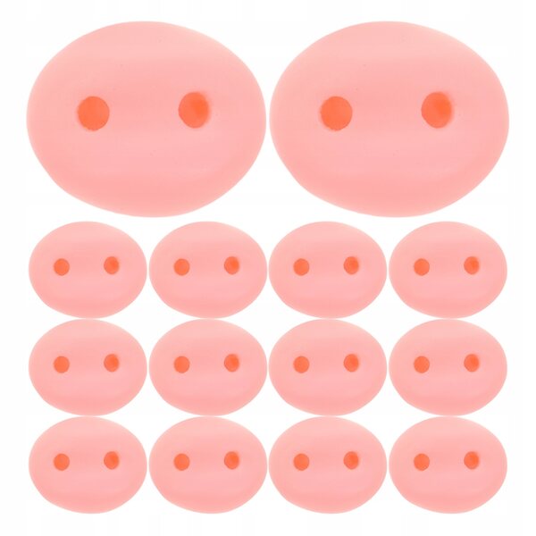 50 Stück rosa Harznasen für Puppen, DIY-Bastelzubehör