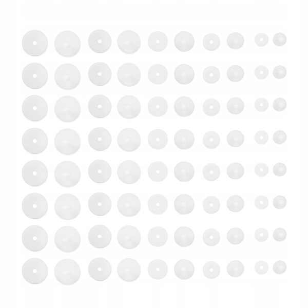 Set 50 connettori bianchi in plastica per articolazioni bambole DIY 5 misure