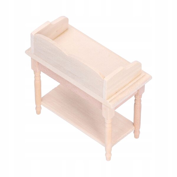Miniatura bianco scrivania per casa delle bambole 1:12 in legno composito