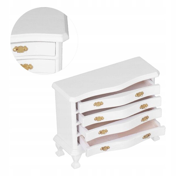 1:12 Puppenhaus-Miniatur-Schlafzimmerschrank aus Holz
