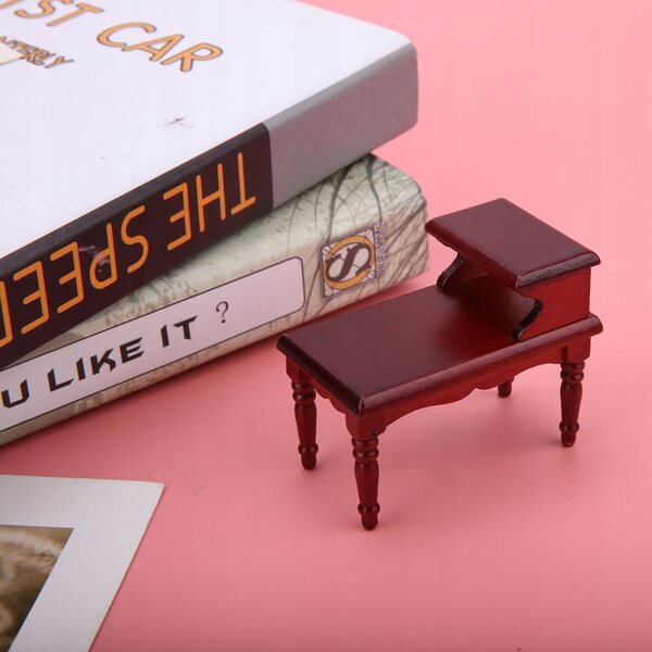 Mini tavolino da tè in miniatura 1:12 per casa delle bambole - legno di qualità