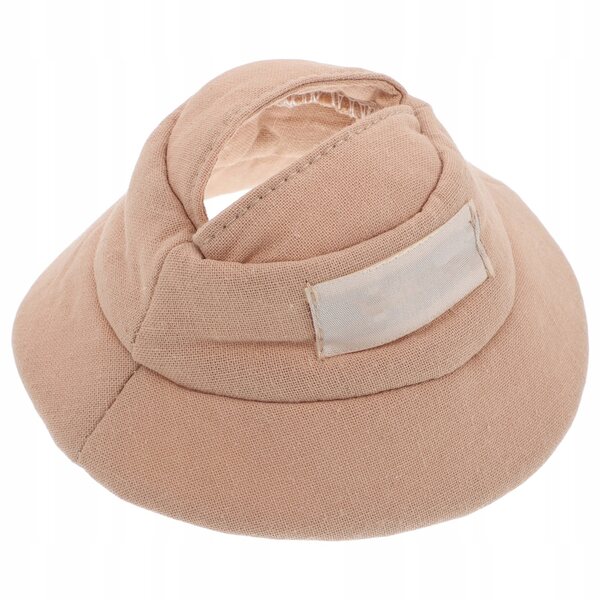 Stylischer khakifarbener Puppenhut, kleines Modeaccessoire für Vinylpuppen