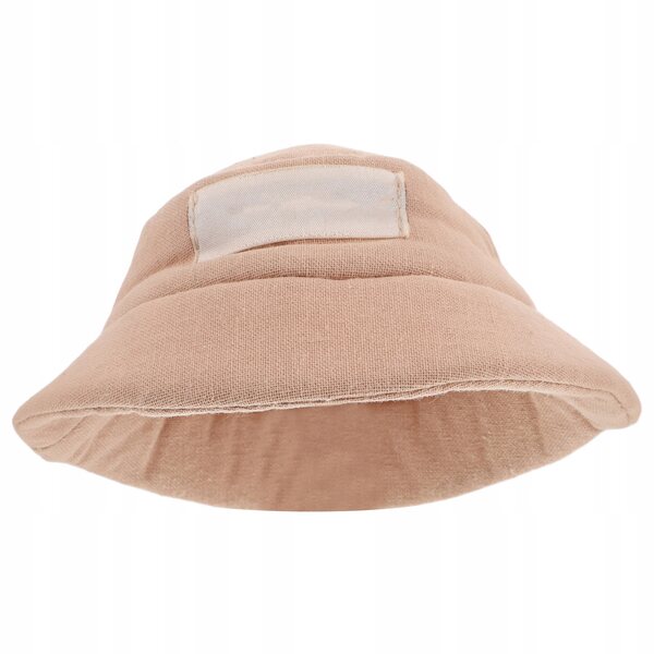 Stylischer khakifarbener Puppenhut, kleines Modeaccessoire für Vinylpuppen