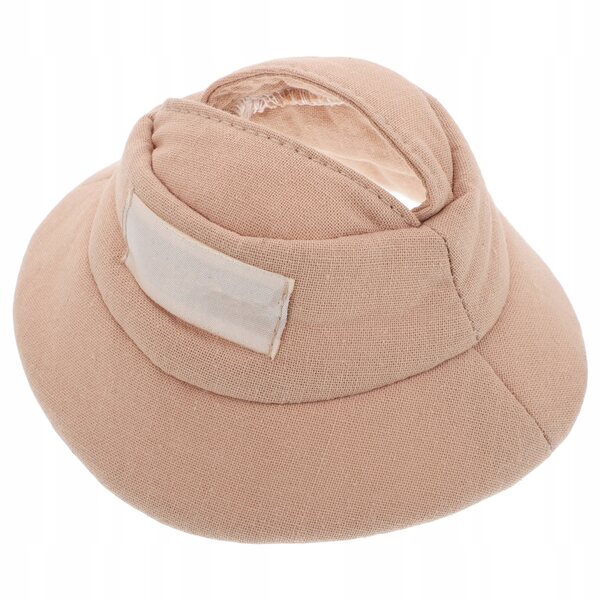Stylischer khakifarbener Puppenhut, kleines Modeaccessoire für Vinylpuppen