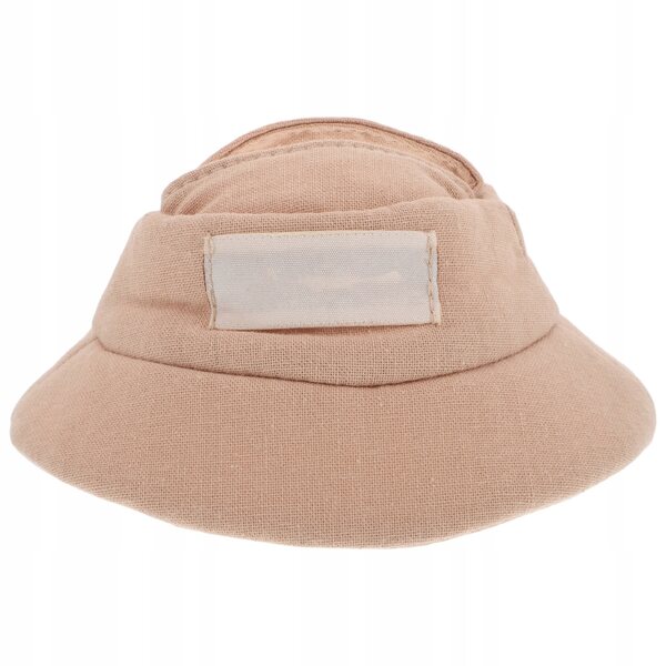 Stylischer khakifarbener Puppenhut, kleines Modeaccessoire für Vinylpuppen