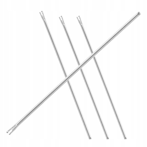 Set 4 strumenti in metallo per l'inserimento capelli bambole fai-da-te color argento