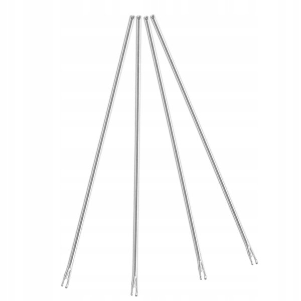 Set 4 strumenti in metallo per l'inserimento capelli bambole fai-da-te color argento