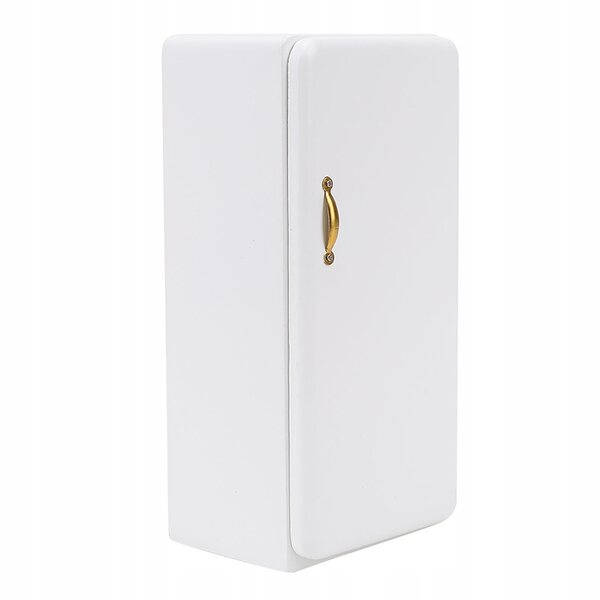 Mini frigorifero bianco 1:12 per casa delle bambole, accessorio cucina moderno