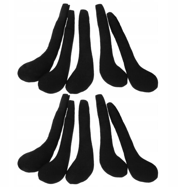 10 Stück schwarze Plüschbeine für DIY-Puppen, weich und langlebig