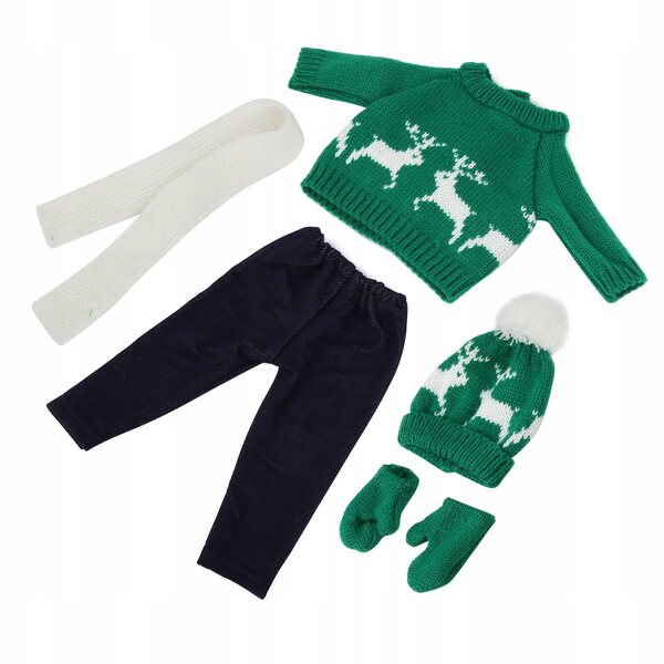 Weihnachtskleidung für 18-Zoll-Puppen: Pullover, Hosen und Mützen