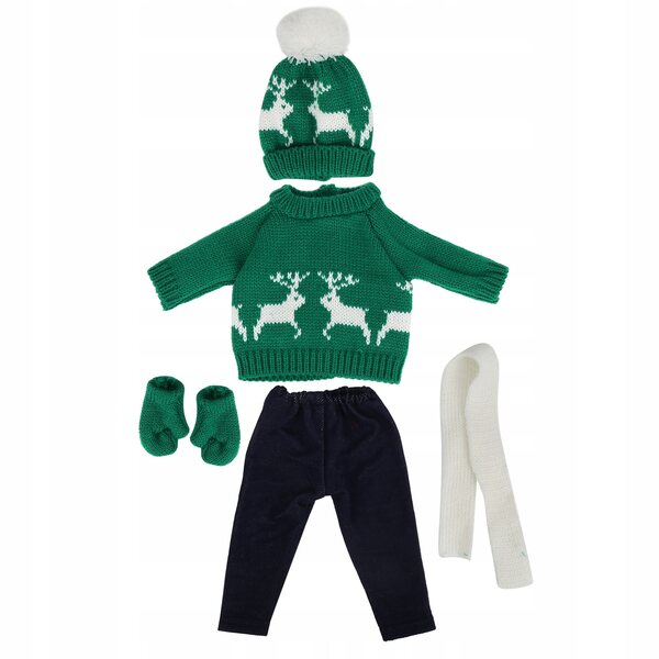 Weihnachtskleidung für 18-Zoll-Puppen: Pullover, Hosen und Mützen
