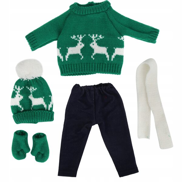 Weihnachtskleidung für 18-Zoll-Puppen: Pullover, Hosen und Mützen