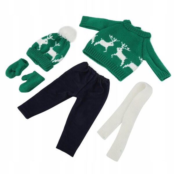 Weihnachtskleidung für 18-Zoll-Puppen: Pullover, Hosen und Mützen