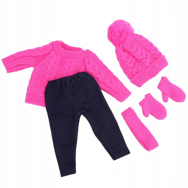 Puppenkleidung: sichere und farbenfrohe Pullover, Hosen, Mützen und Accessoires