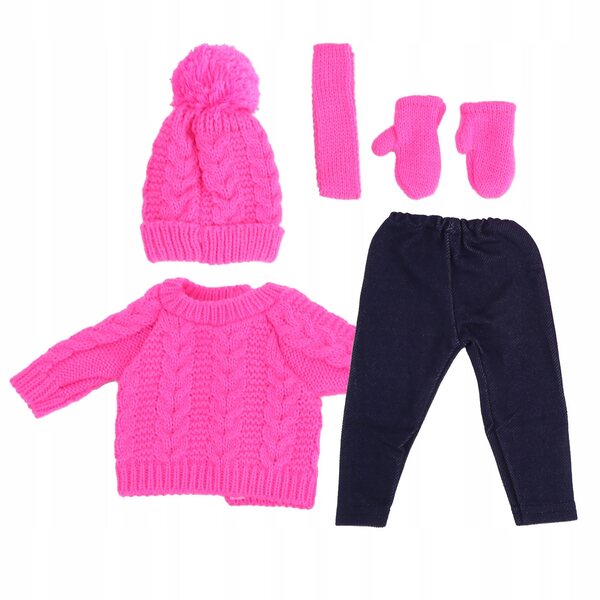 Puppenkleidung: sichere und farbenfrohe Pullover, Hosen, Mützen und Accessoires