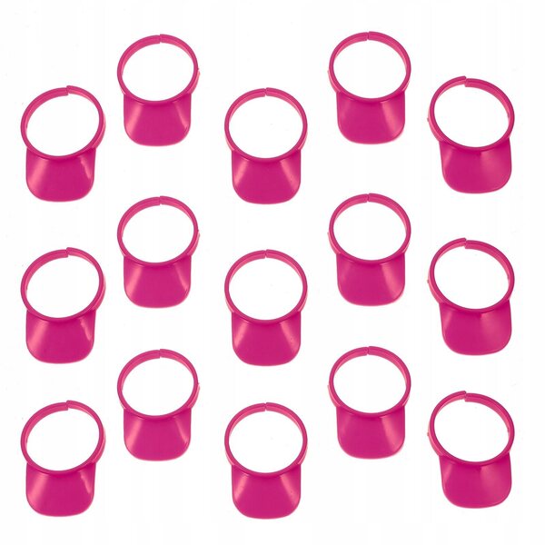 60 Mini-Hüte aus rosa Kunststoff für Puppen und kreative Bastelarbeiten