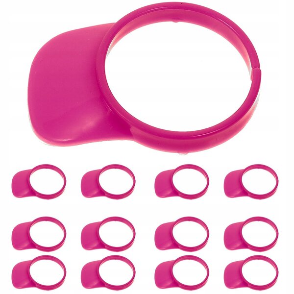 60 Mini-Hüte aus rosa Kunststoff für Puppen und kreative Bastelarbeiten