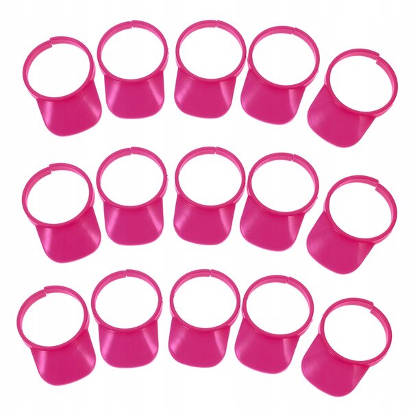 60 Mini-Hüte aus rosa Kunststoff für Puppen und kreative Bastelarbeiten