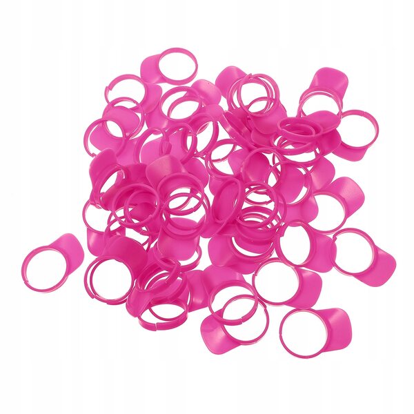 60 Mini-Hüte aus rosa Kunststoff für Puppen und kreative Bastelarbeiten