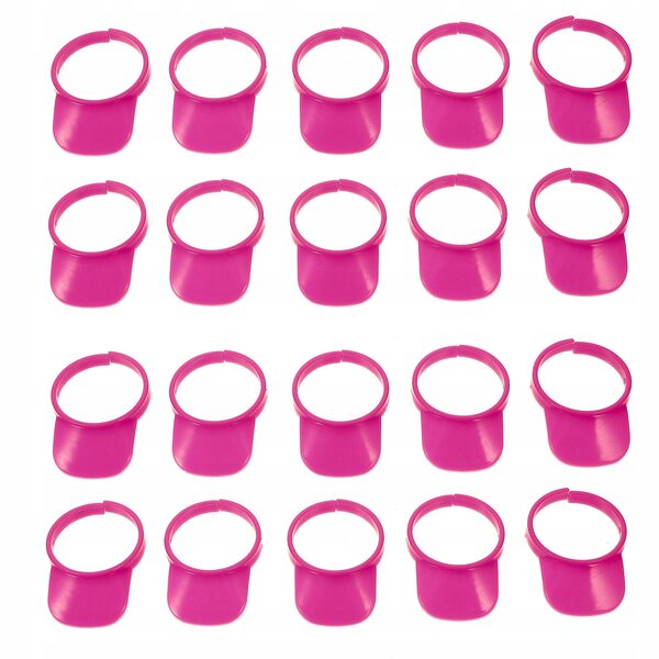 60 Mini-Hüte aus rosa Kunststoff für Puppen und kreative Bastelarbeiten