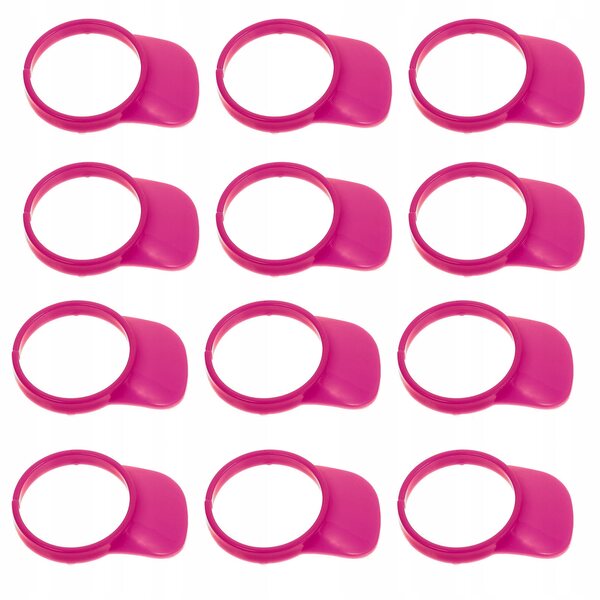 60 Mini-Hüte aus rosa Kunststoff für Puppen und kreative Bastelarbeiten