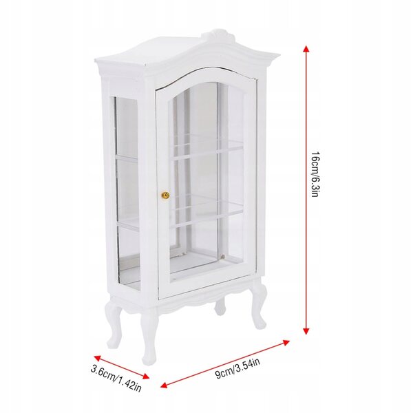 Puppenhaus 1:12 Miniatur aus weißem dreischichtigem Holz mit transparentem Fenster