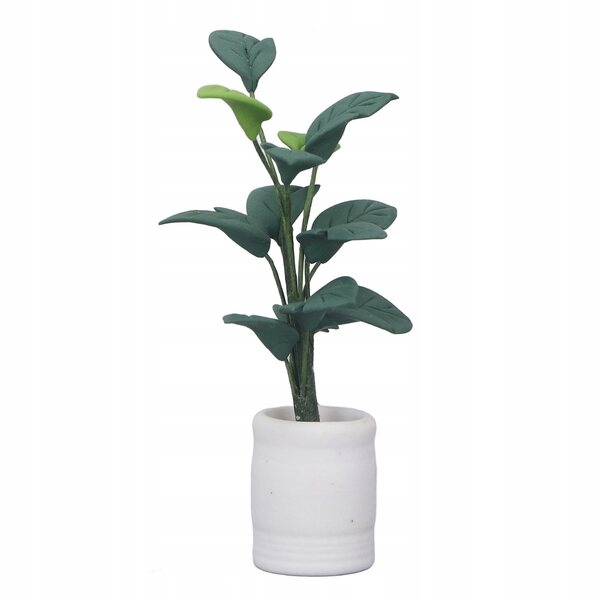 Pianta in miniatura per casa delle bambole 1:12 decorazione fogliata in ceramica