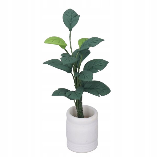 Pianta in miniatura per casa delle bambole 1:12 decorazione fogliata in ceramica