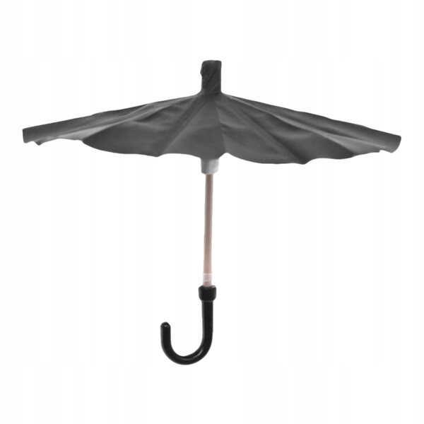 Mini parasol nero apribile in legno per bambole e decorazioni creative