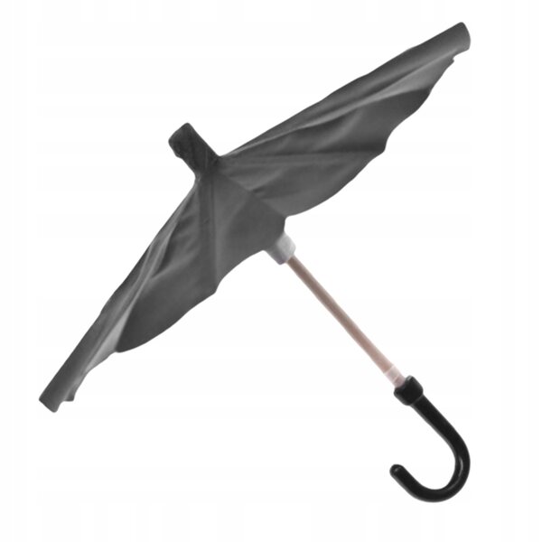 Mini parasol nero apribile in legno per bambole e decorazioni creative