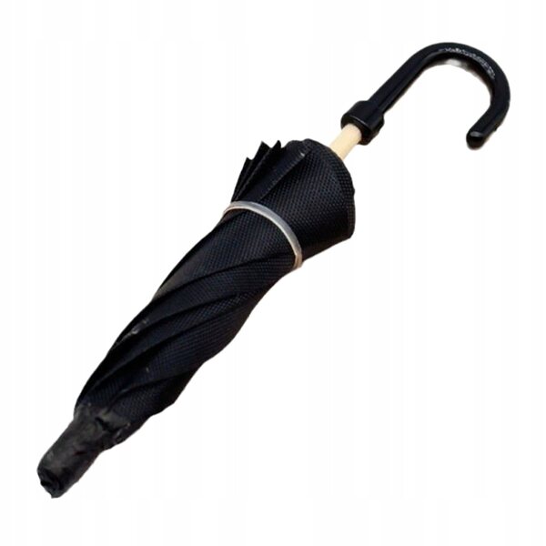 Mini parasol nero apribile in legno per bambole e decorazioni creative