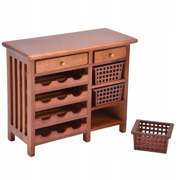 Domek dla lalek 1:12 Mini szafka na wino Wykwintny model mebli do 5R