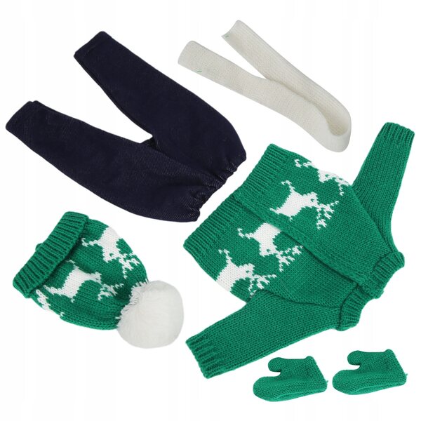 Weihnachtskleidung für 18-Zoll-Puppen mit Pullovern, Hosen und Mützen