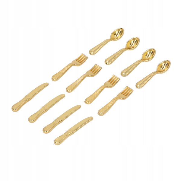 5er-Pack Puppenhaus-Miniatur-Besteckset 1:12, Messer, Gabeln, Löffel