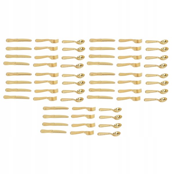 5er-Pack Puppenhaus-Miniatur-Besteckset 1:12, Messer, Gabeln, Löffel