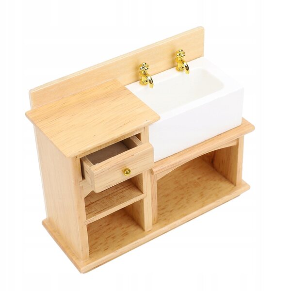 1:12 Puppenhaus-Miniaturzubehör – realistische Holzmöbel