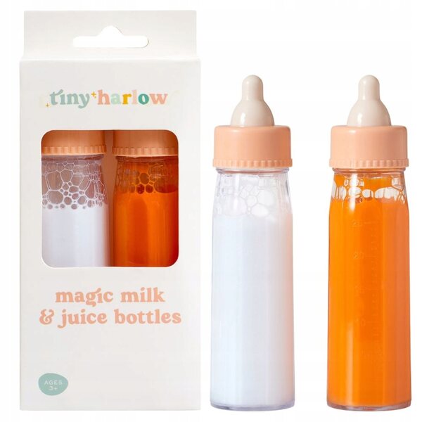 Set di bottiglie magiche Tiny Harlow per bambole – latte e succo realistici