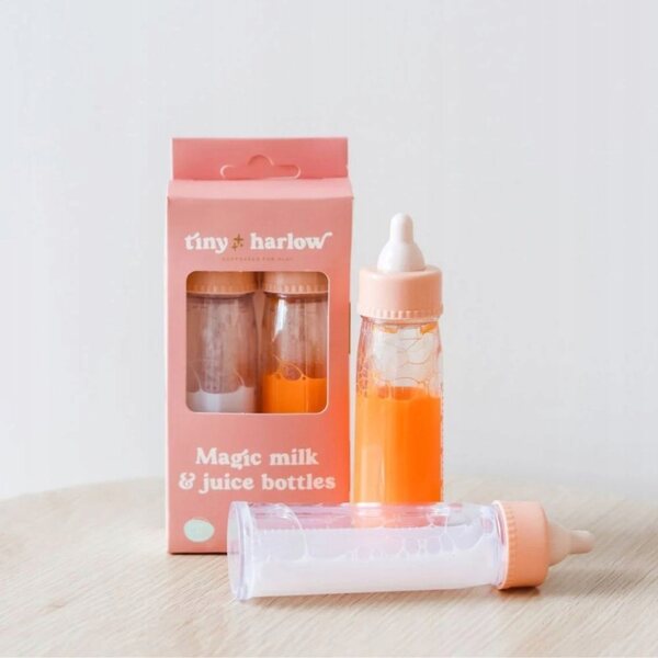 Set di bottiglie magiche Tiny Harlow per bambole – latte e succo realistici
