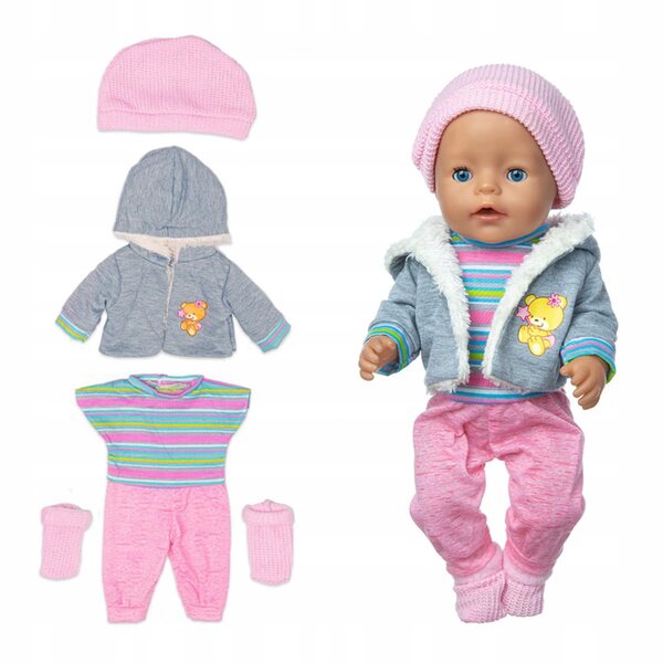 Kleidungsset für Puppen 36-45 cm, Modeaccessoires für Kinder aus Stoff
