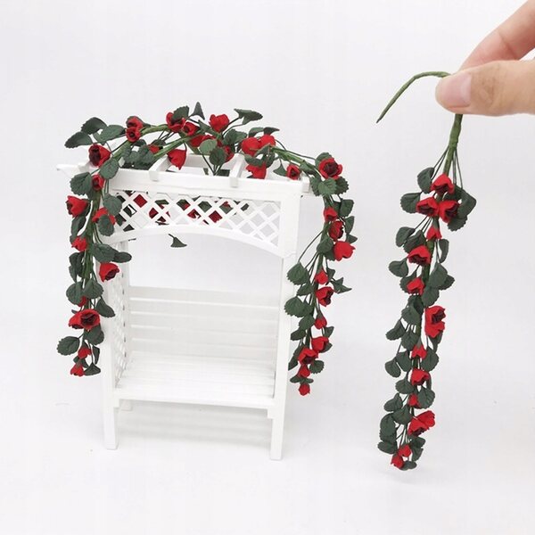 Mini Cordone Decorativo a Forma di Rose per Dollhouse 1:12 - Scena da Giardino