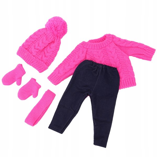 Kleidungsset für 18-Zoll-Puppen mit Pullovern, Hosen, Hüten und Accessoires
