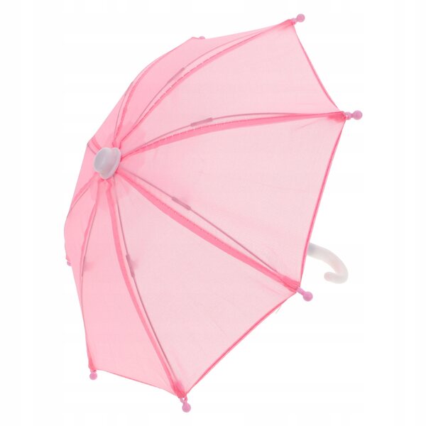 Mini parasoletta rosa per casa delle bambole, accessorio realistico e leggero