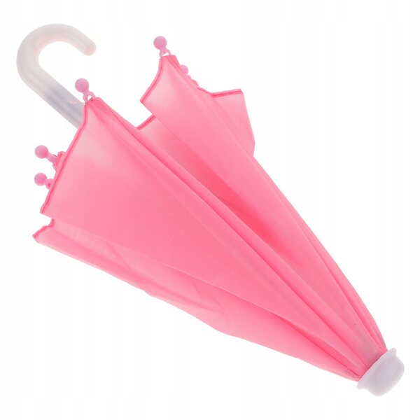 Mini parasoletta rosa per casa delle bambole, accessorio realistico e leggero