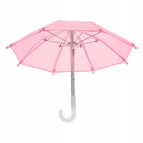 Mini parasoletta rosa per casa delle bambole, accessorio realistico e leggero