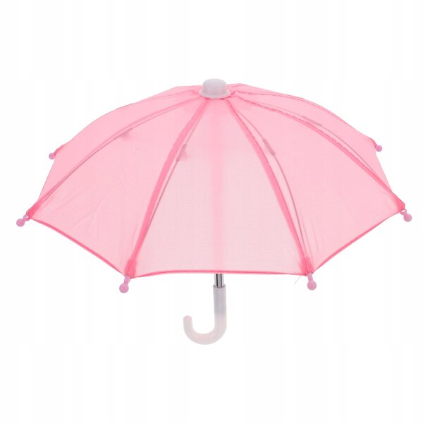 Mini parasoletta rosa per casa delle bambole, accessorio realistico e leggero